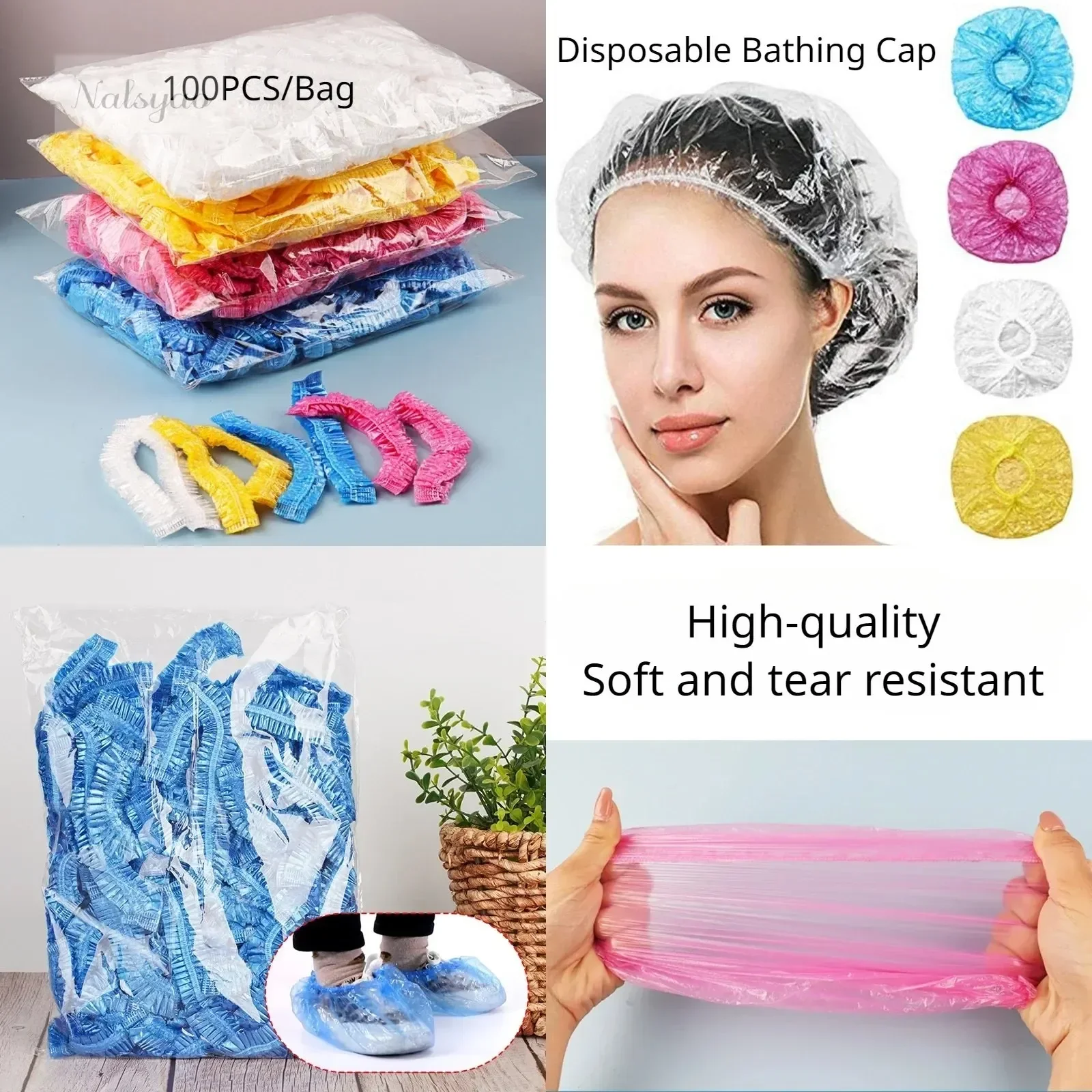 Home Essentials Bathroom Storage - Gorro de Ducha Desechable Transparente e