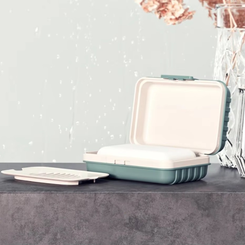 Jabonera de plástico con tapa  - Home Essentials Bathroom Storage reseña y precio