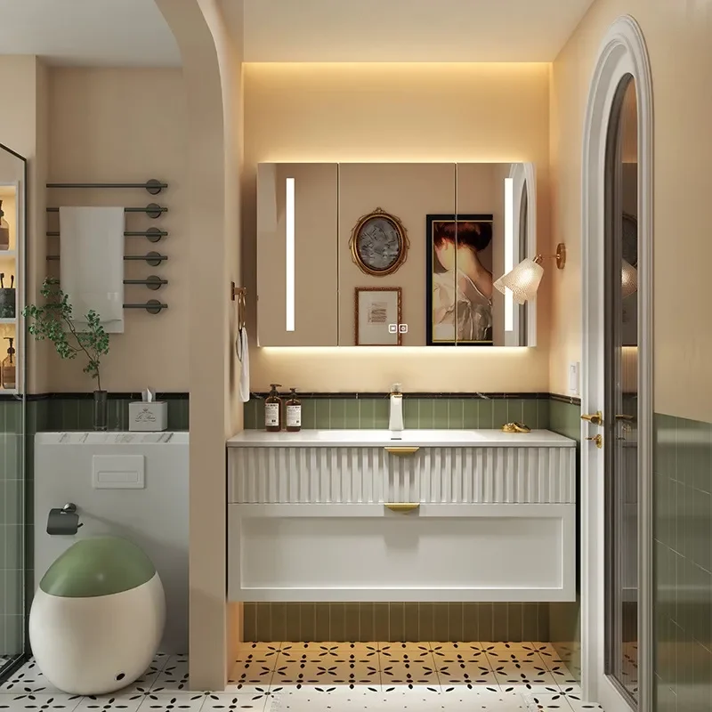 Mueble de Baño Estilo Crema co - Home Bathroom Vanity Combo reseña y precio