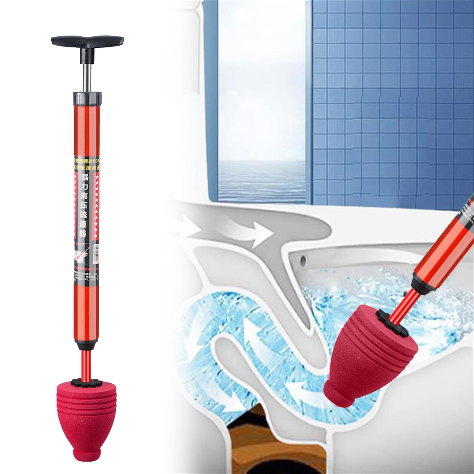 Desbloquee el inodoro de alta  - Plunger Toilet reseña y precio